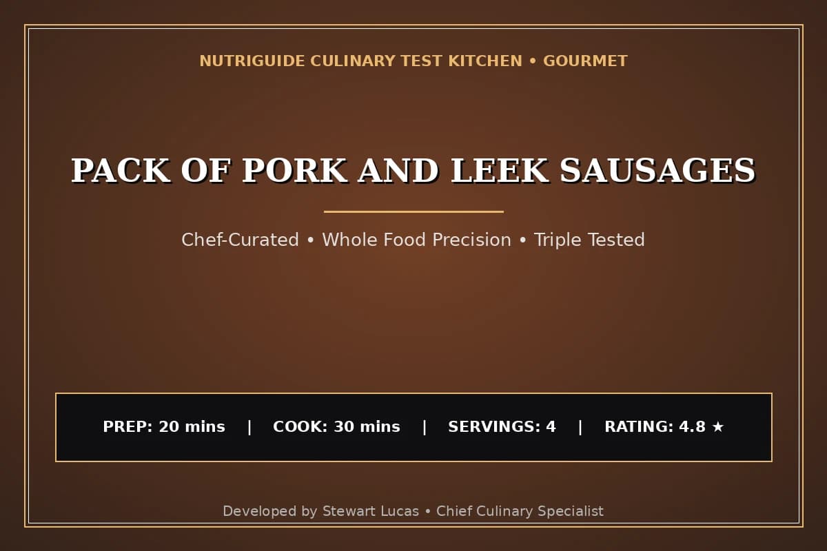 Pack Of Pork And Leek Sausages