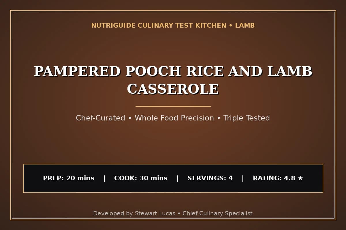 Pampered Pooch Rice And Lamb Casserole