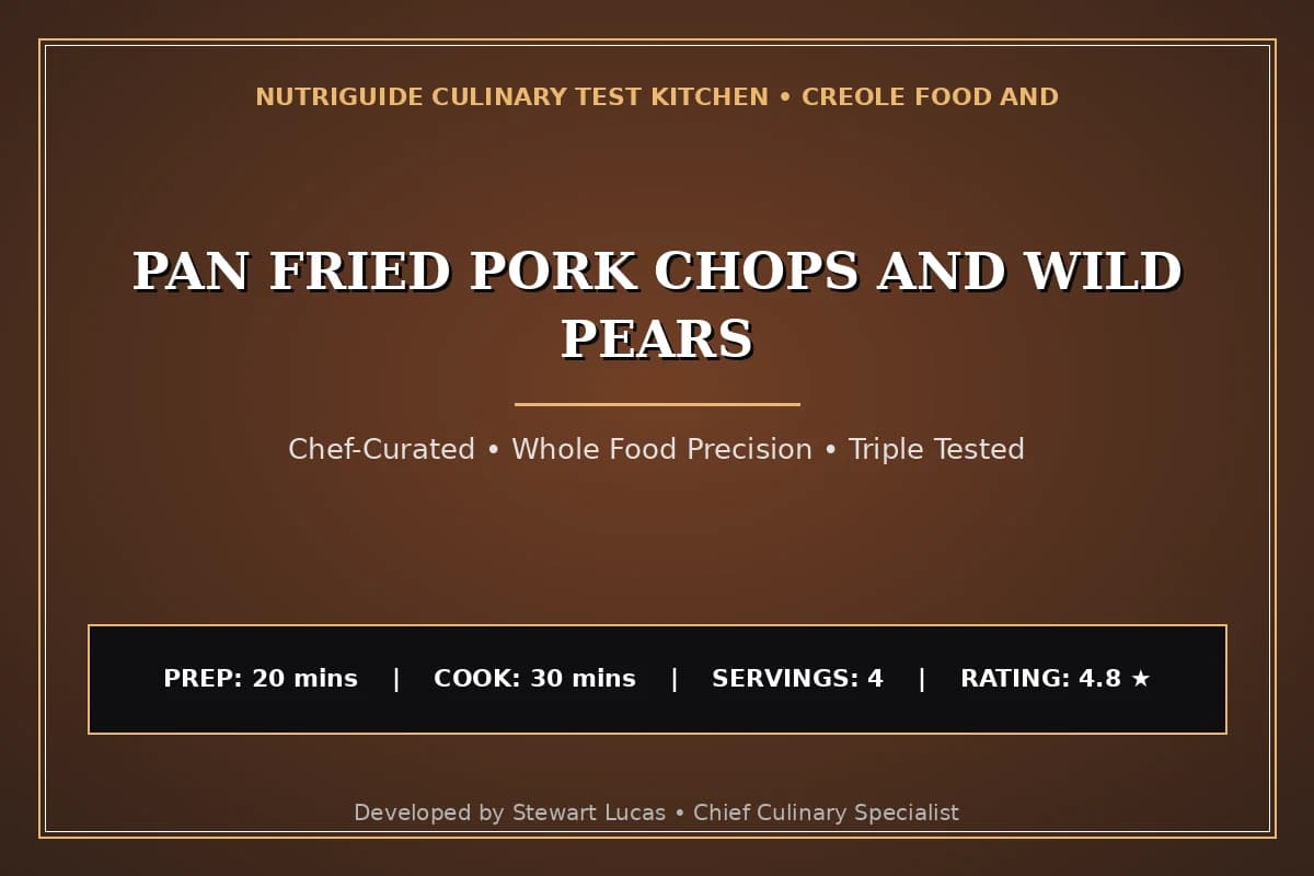 Pan Fried Pork Chops And Wild Pears