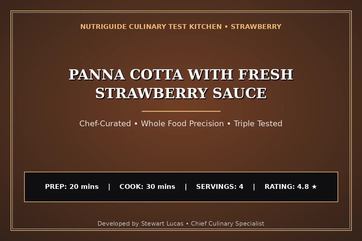 Panna Cotta With Fresh Strawberry Sauce