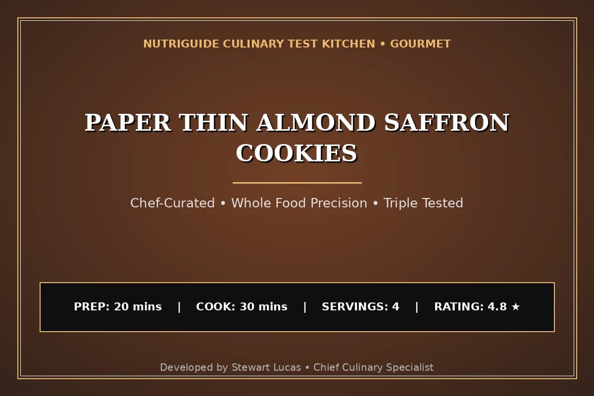 Paper Thin Almond Saffron Cookies