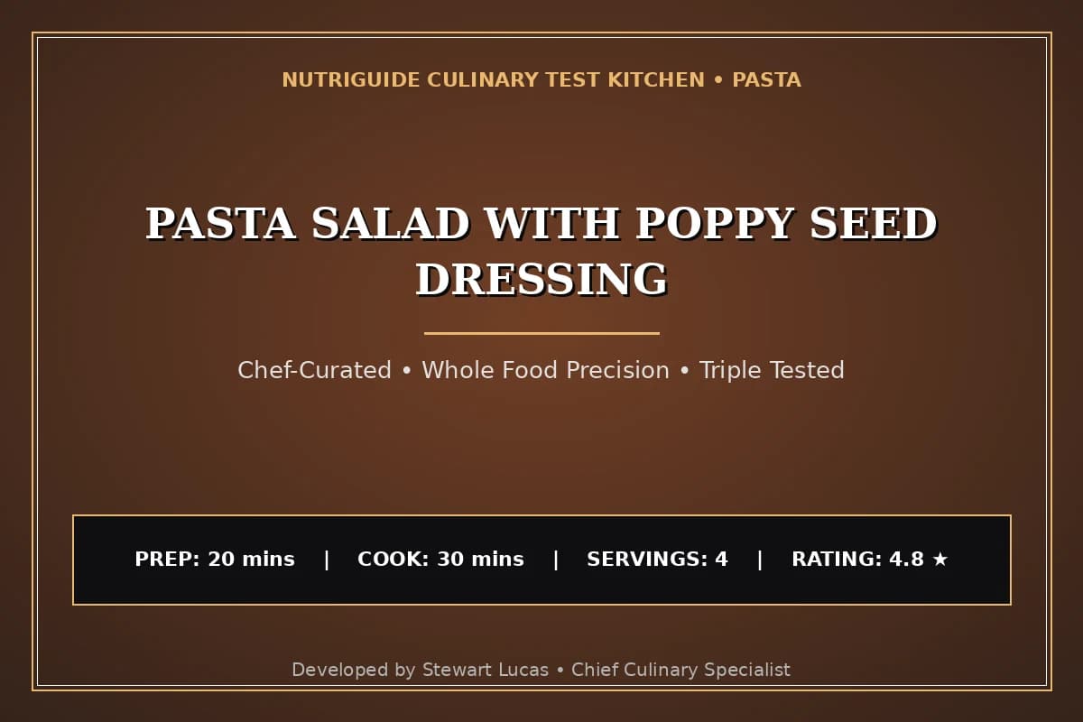 Pasta Salad With Poppy Seed Dressing