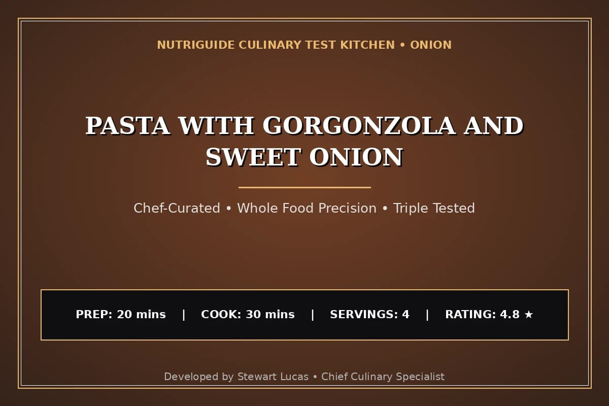 Pasta With Gorgonzola And Sweet Onion