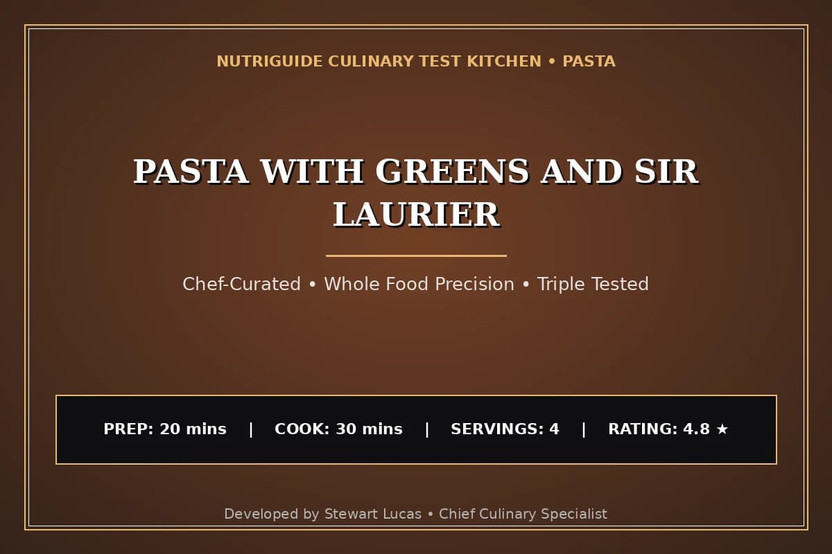 Pasta With Greens And Sir Laurier