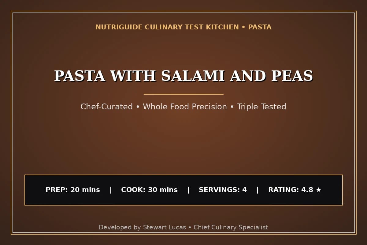 Pasta With Salami And Peas