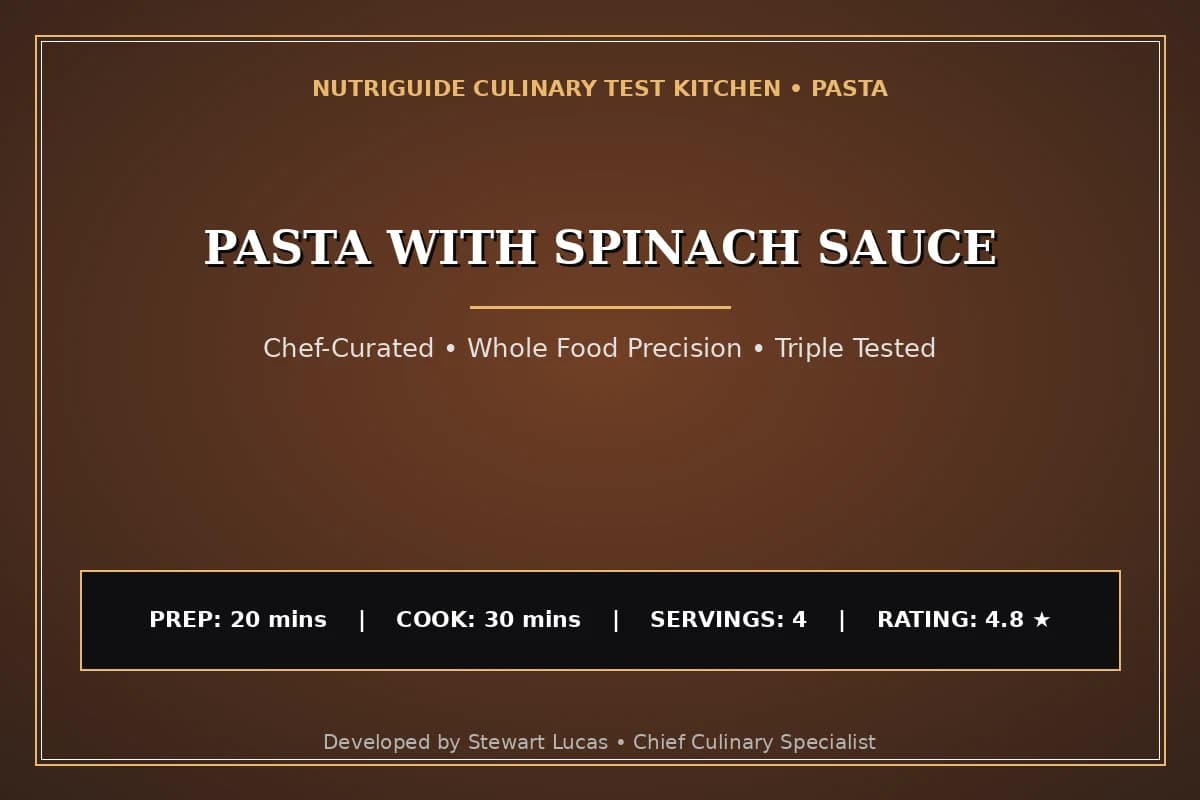 Pasta With Spinach Sauce