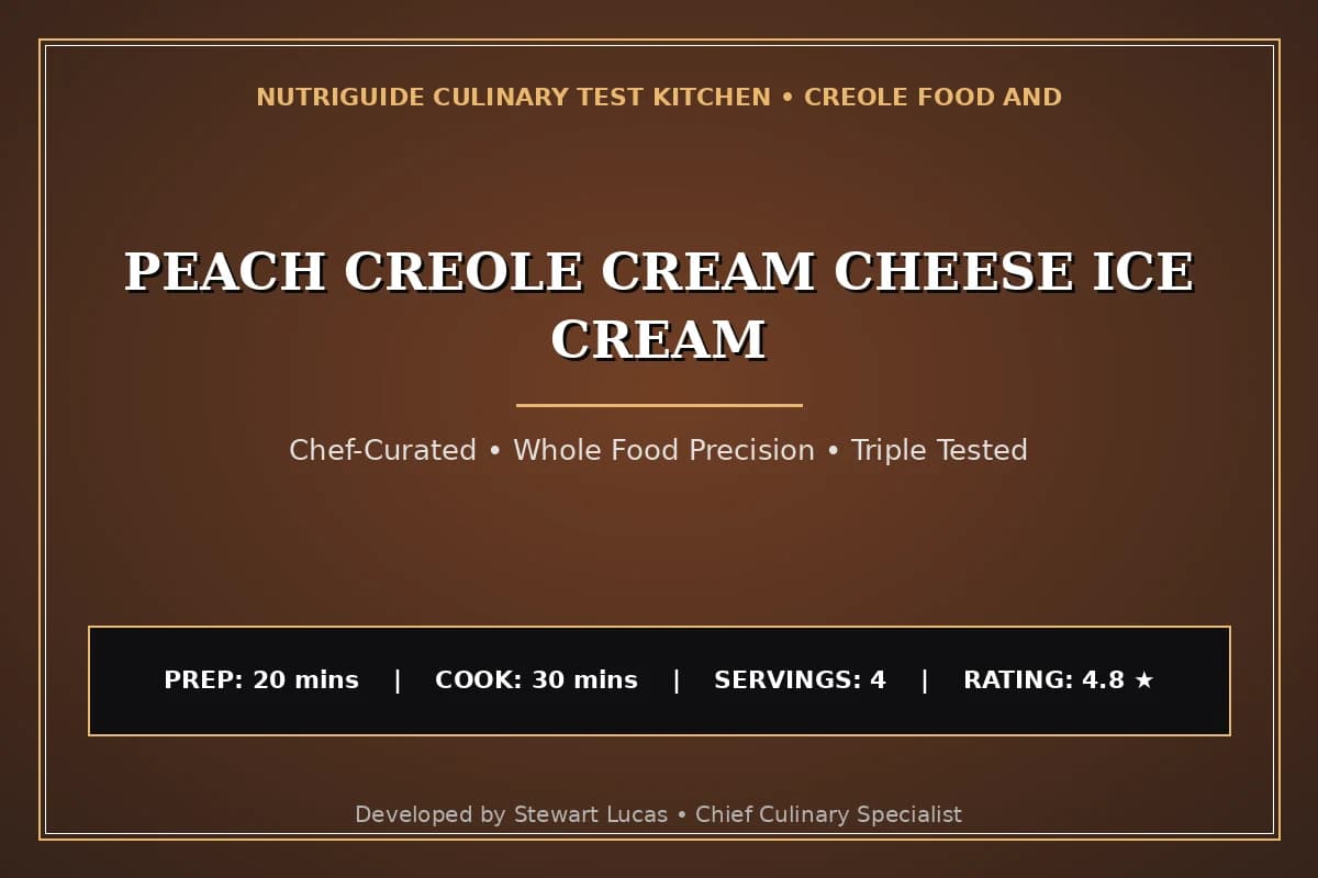 Peach Creole Cream Cheese Ice Cream