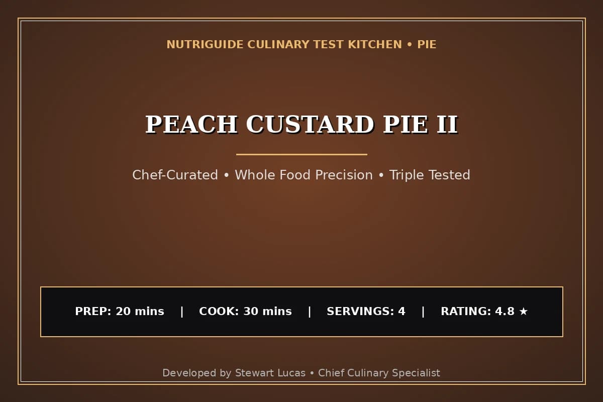Peach Custard Pie Ii