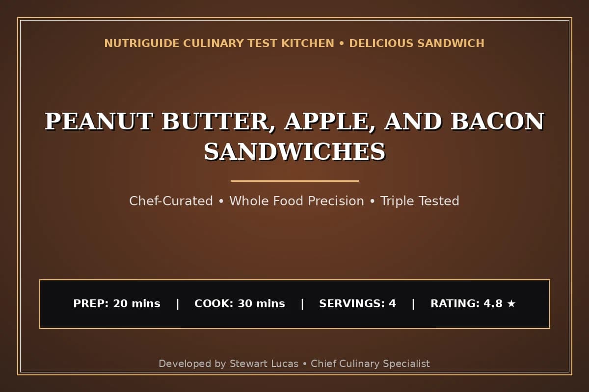 Peanut Butter, Apple, And Bacon Sandwiches