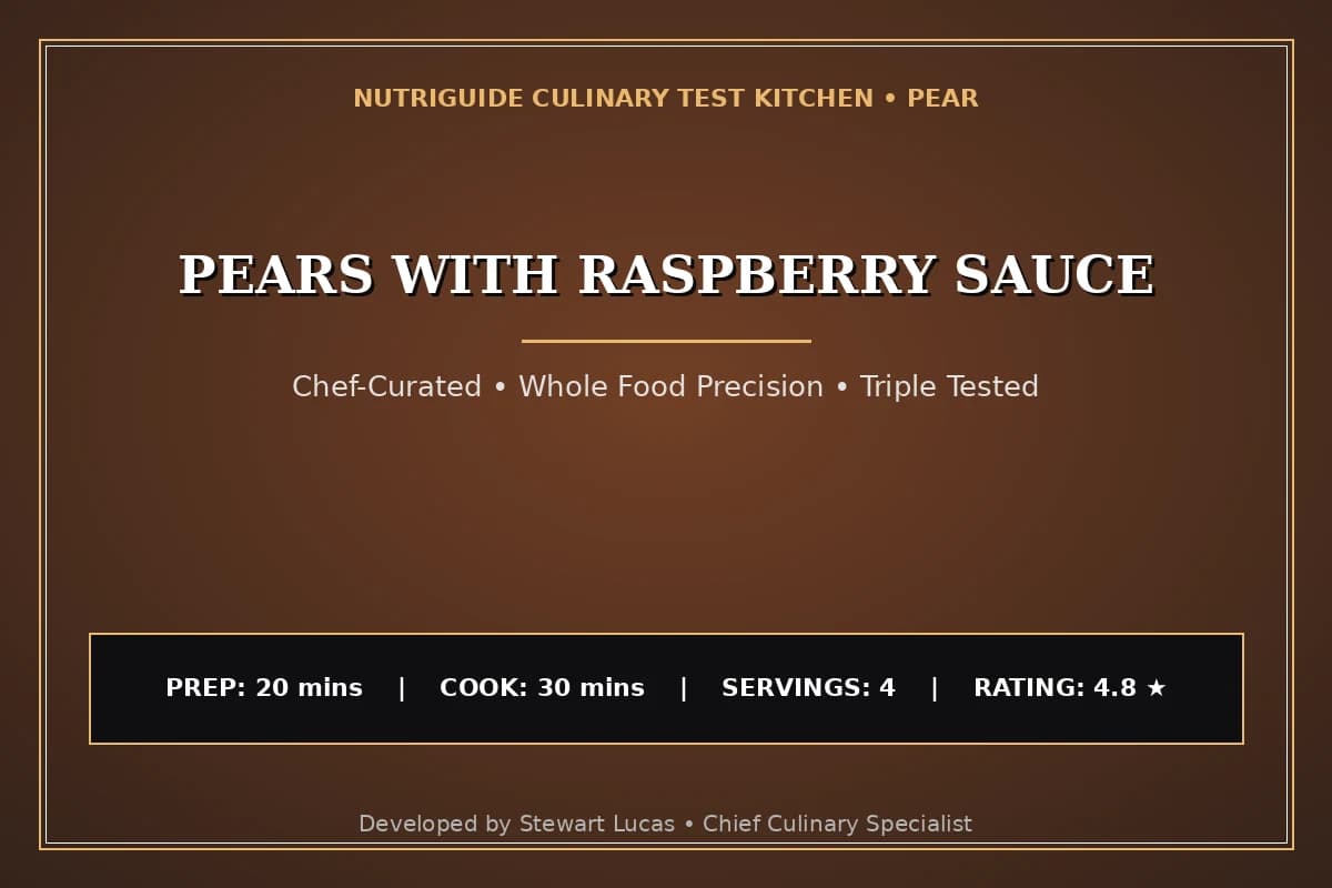 Pears With Raspberry Sauce
