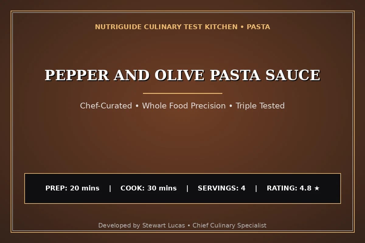 Pepper And Olive Pasta Sauce
