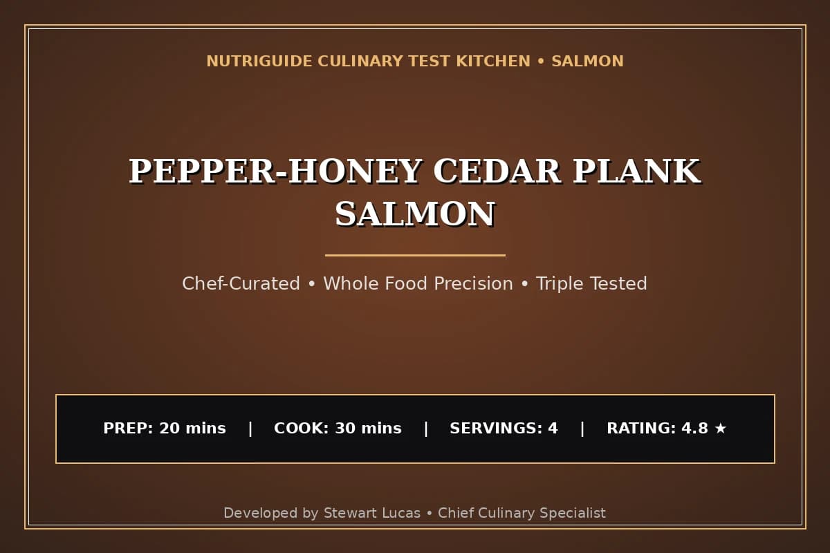 Pepper-Honey Cedar Plank Salmon