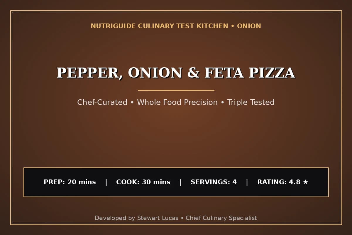 Pepper, Onion & Feta Pizza
