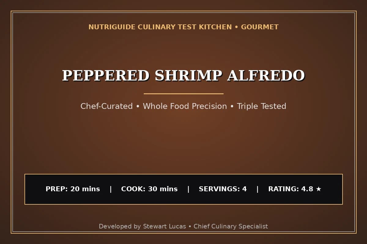Peppered Shrimp Alfredo