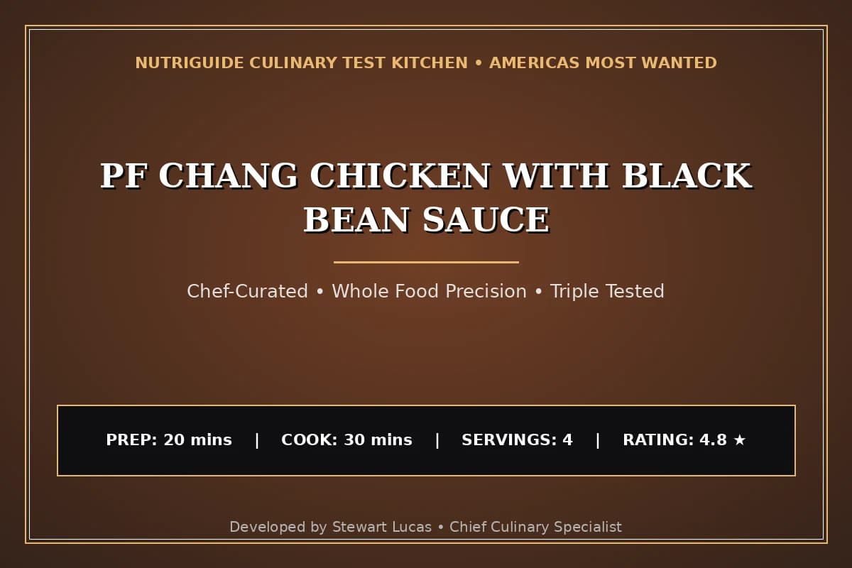 Pf Chang Chicken With Black Bean Sauce