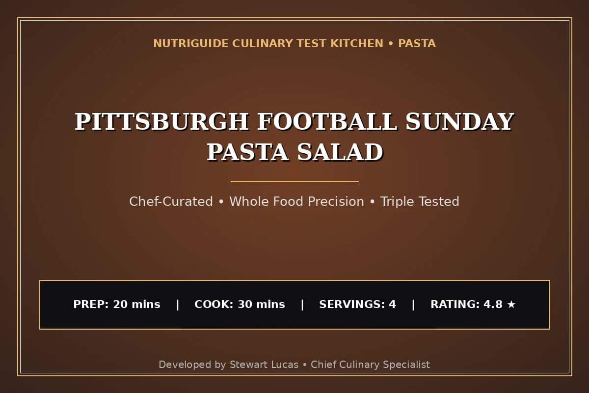 Pittsburgh Football Sunday Pasta Salad