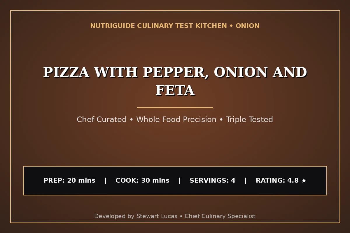 Pizza With Pepper, Onion And Feta