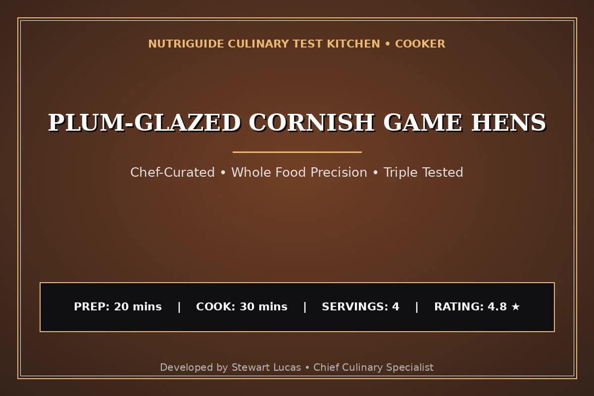 Plum-Glazed Cornish Game Hens