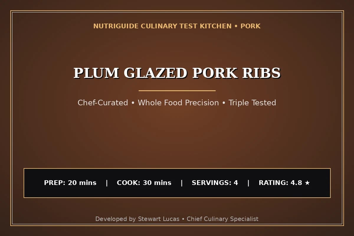 Plum Glazed Pork Ribs
