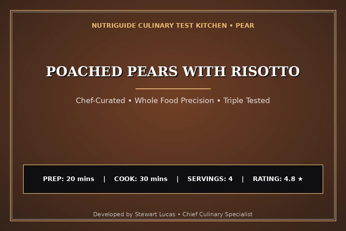 Poached Pears With Risotto