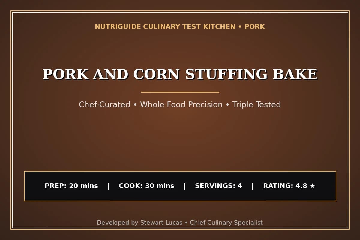 Pork And Corn Stuffing Bake
