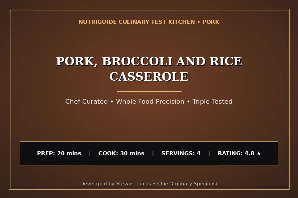 Pork, Broccoli And Rice Casserole