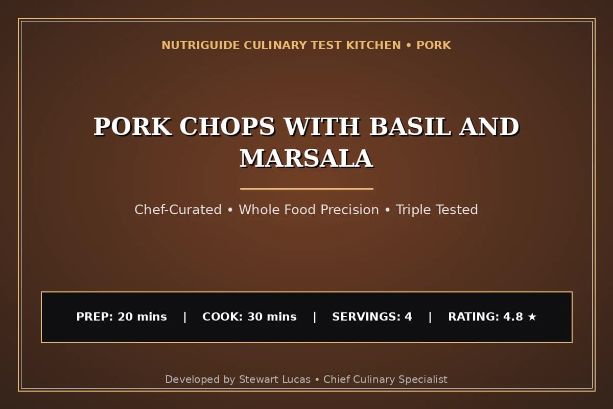 Pork Chops With Basil And Marsala