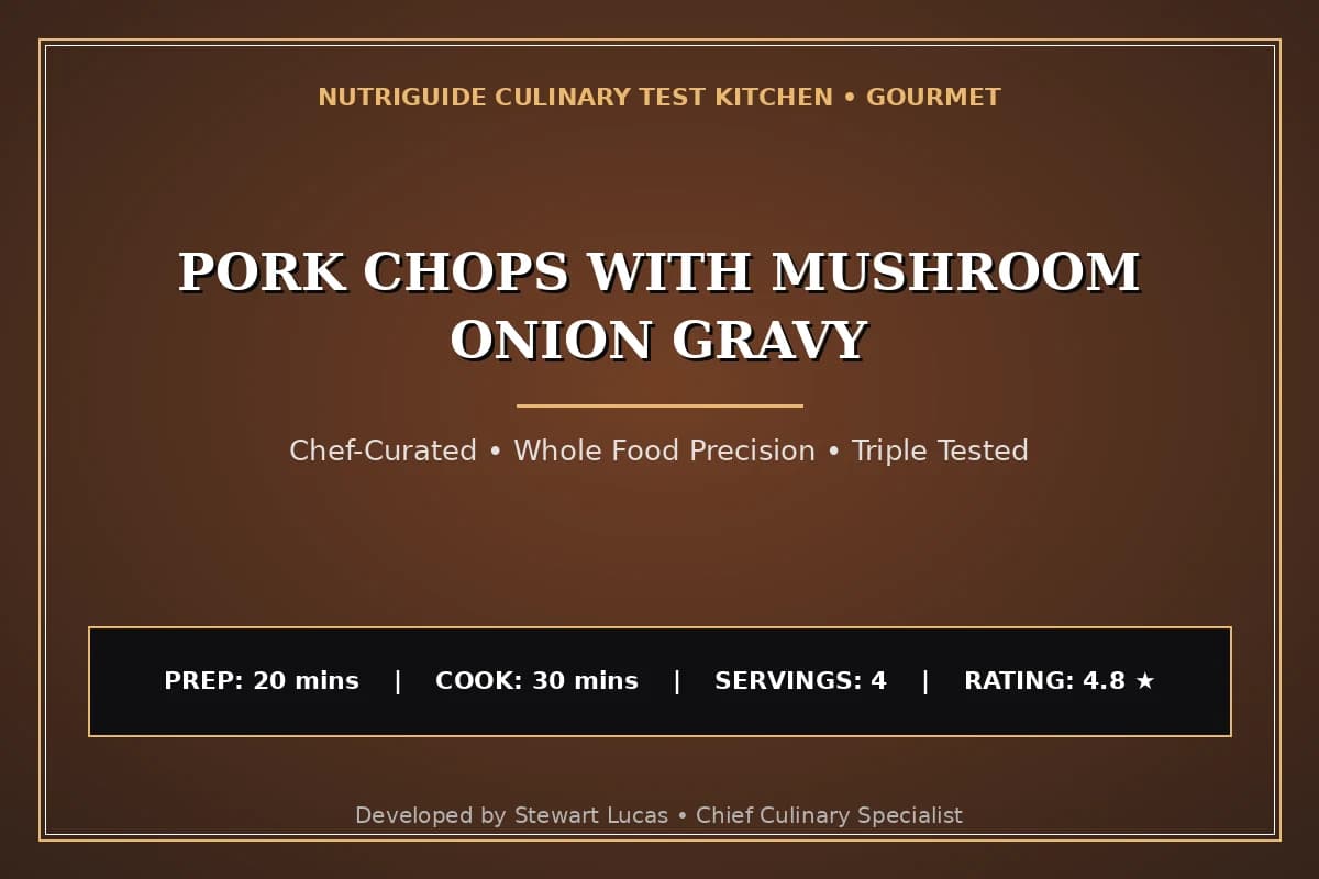 Pork Chops With Mushroom Onion Gravy