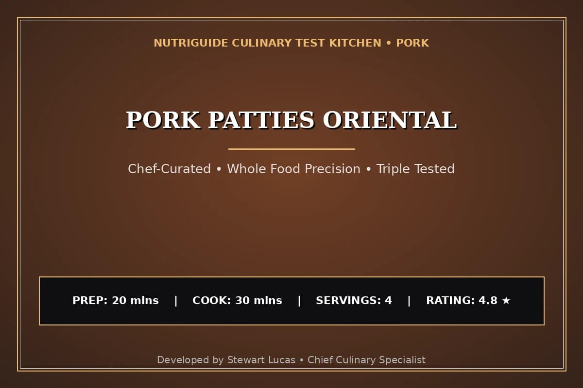 Pork Patties Oriental
