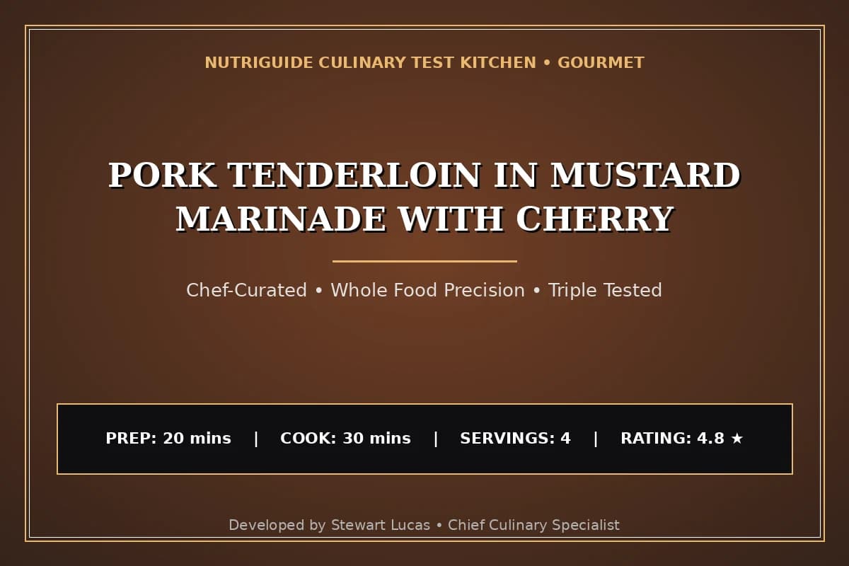 Pork Tenderloin In Mustard Marinade With Cherry