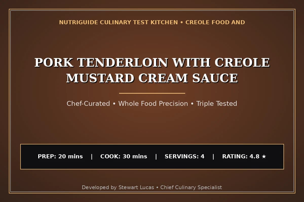 Pork Tenderloin With Creole Mustard Cream Sauce