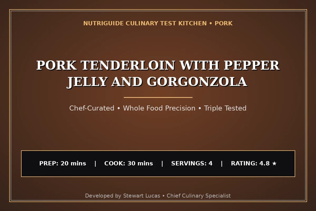 Pork Tenderloin With Pepper Jelly And Gorgonzola