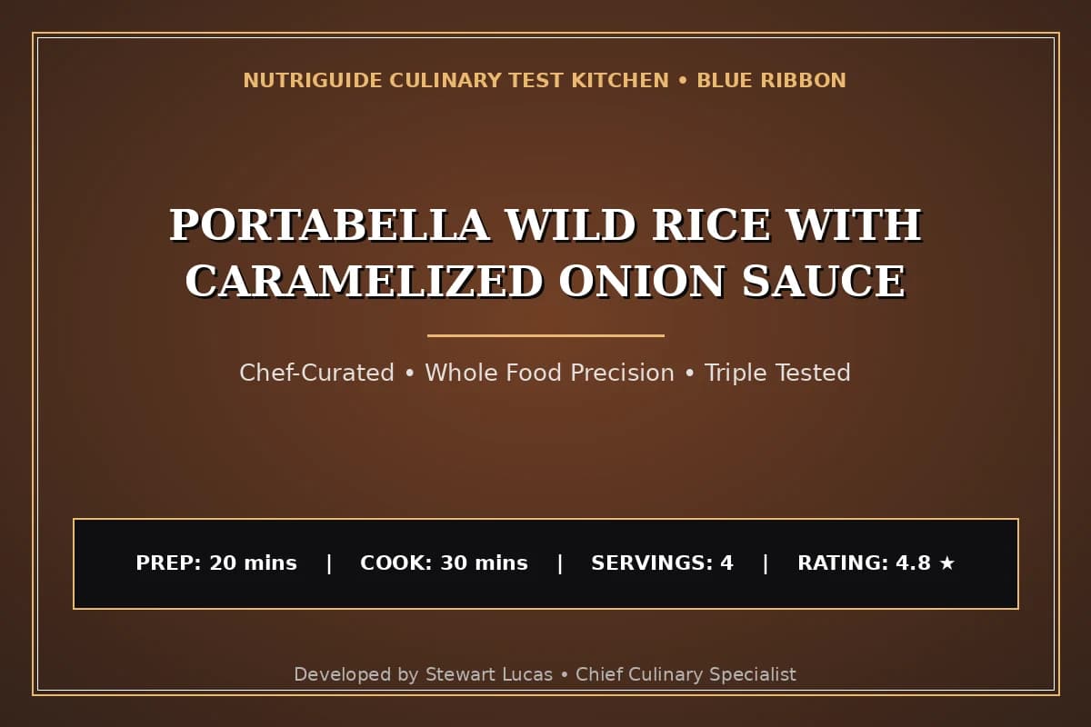 Portabella Wild Rice With Caramelized Onion Sauce