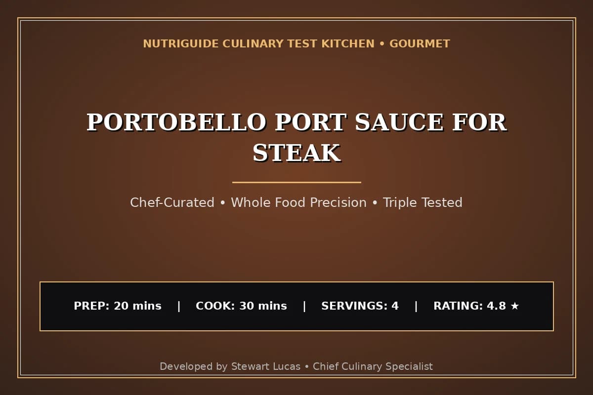 Portobello Port Sauce For Steak