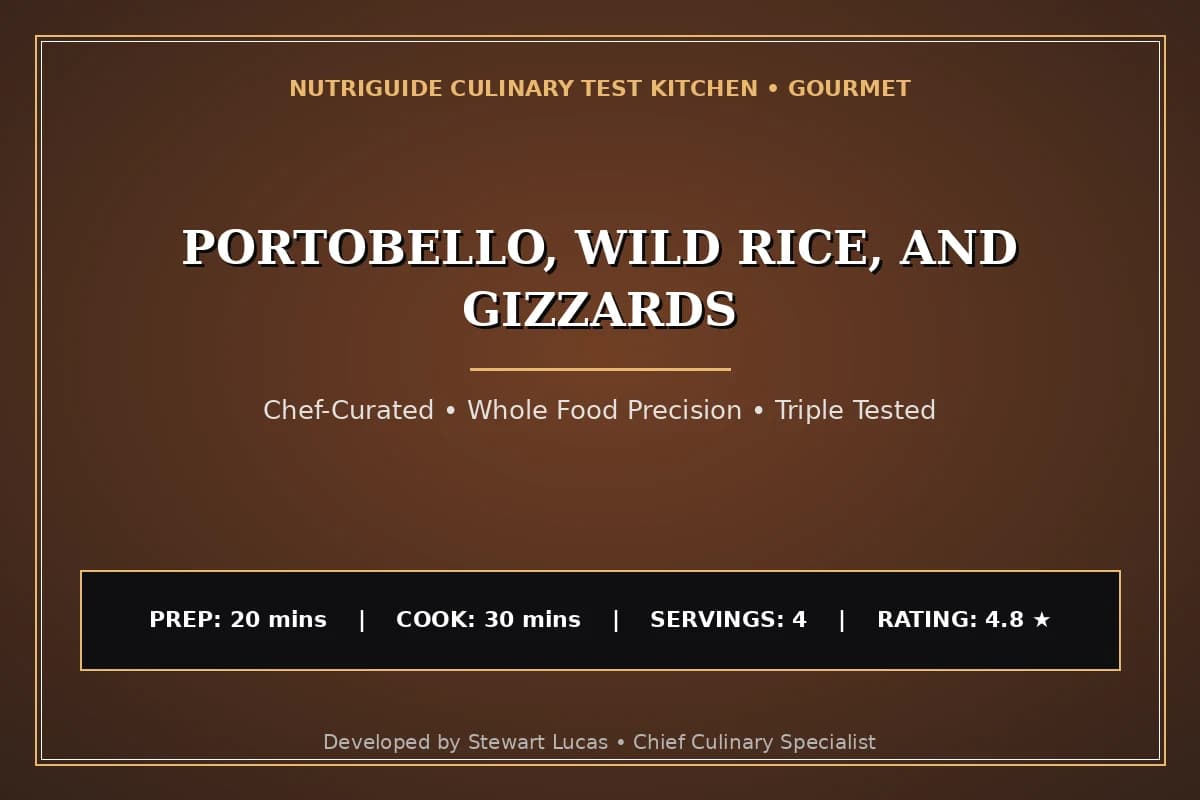 Portobello, Wild Rice, And Gizzards