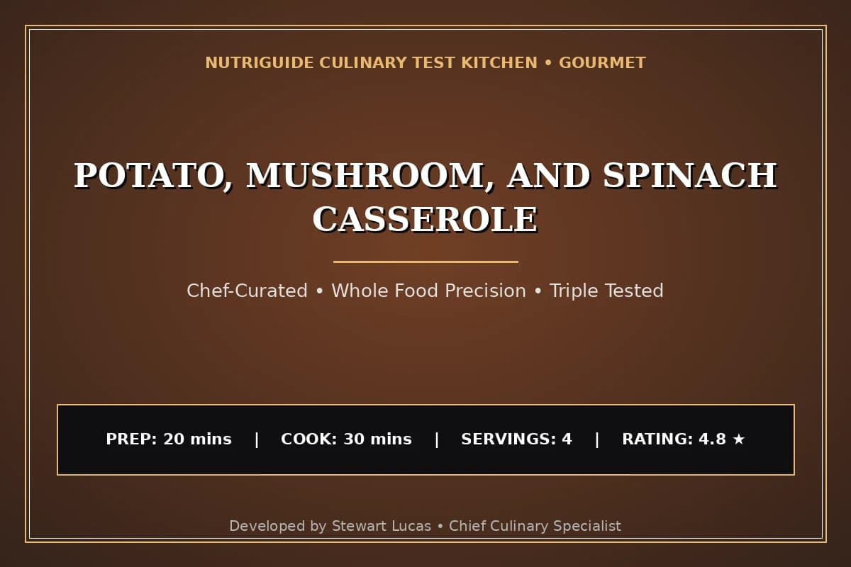 Potato, Mushroom, And Spinach Casserole