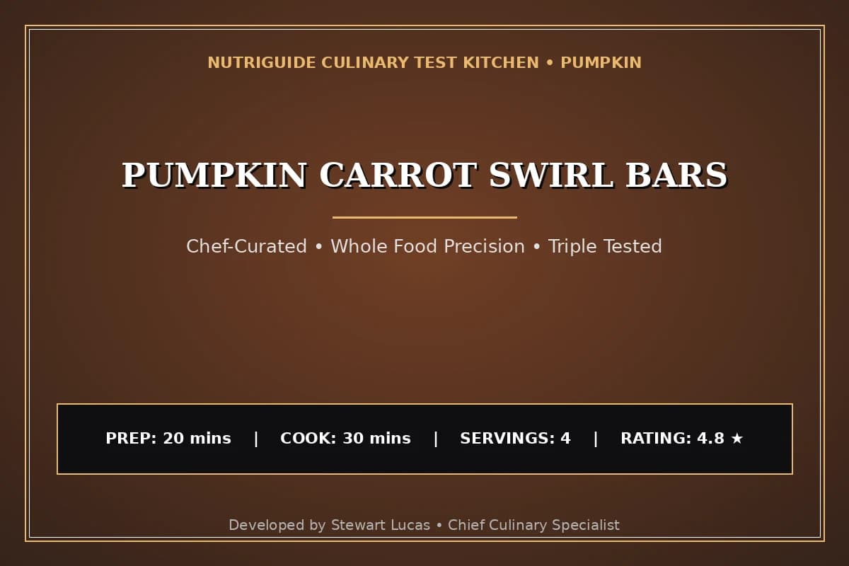 Pumpkin Carrot Swirl Bars