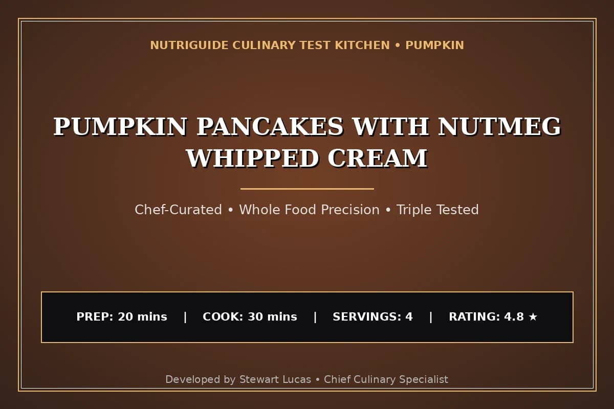 Pumpkin Pancakes With Nutmeg Whipped Cream