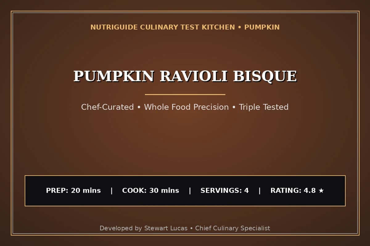 Pumpkin Ravioli Bisque