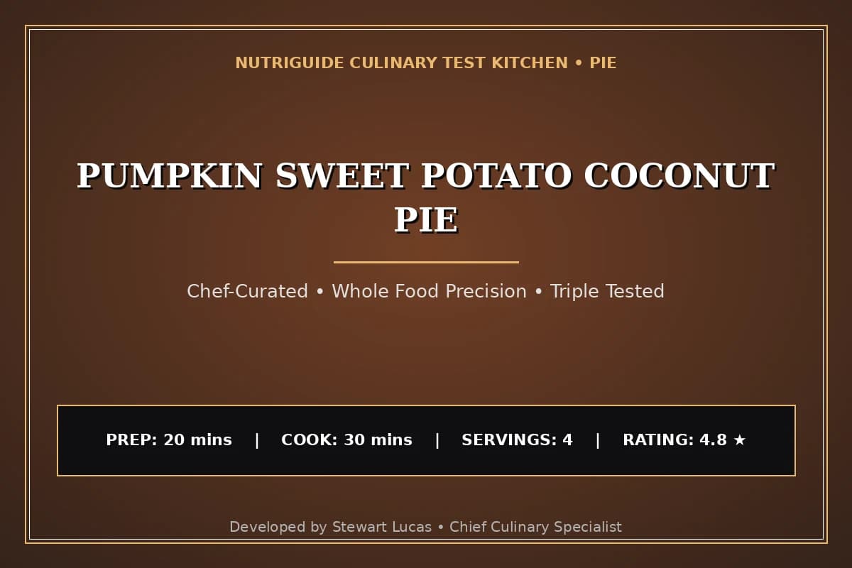Pumpkin Sweet Potato Coconut Pie