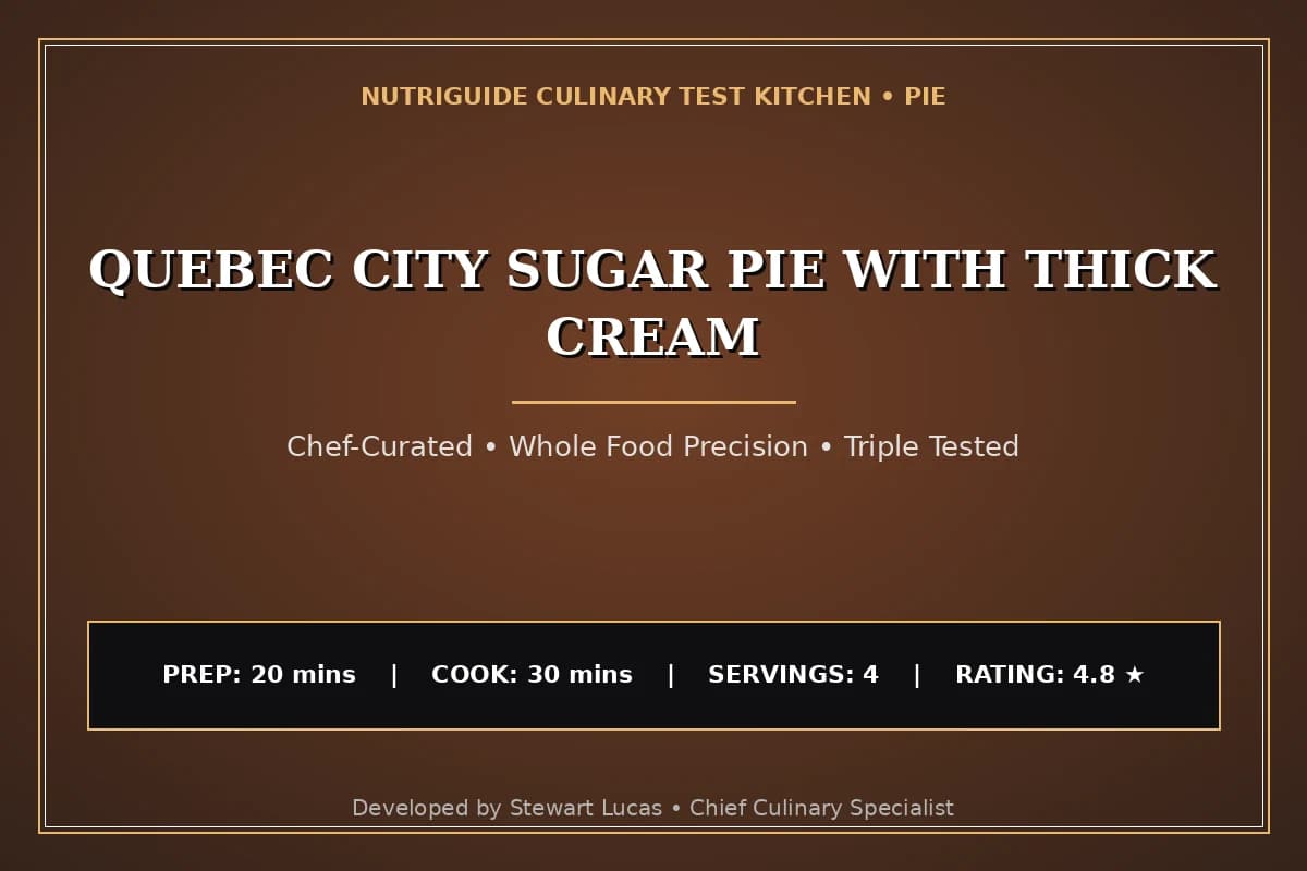 Quebec City Sugar Pie With Thick Cream