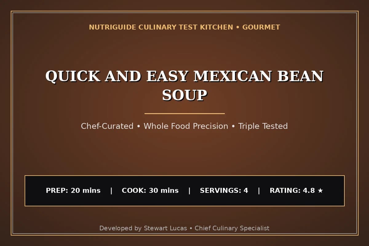 Quick And Easy Mexican Bean Soup
