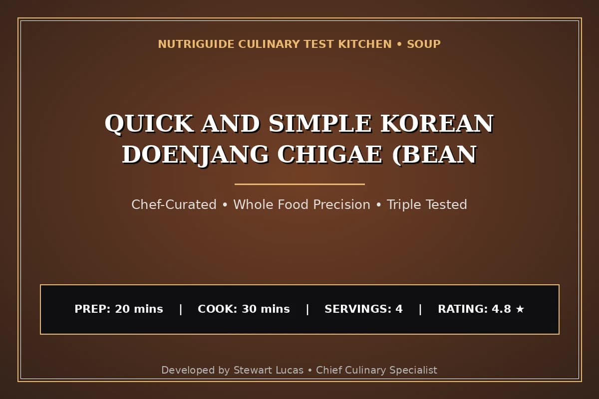 Quick And Simple Korean Doenjang Chigae (Bean