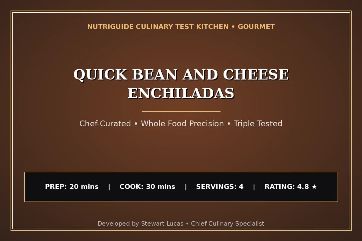 Quick Bean And Cheese Enchiladas