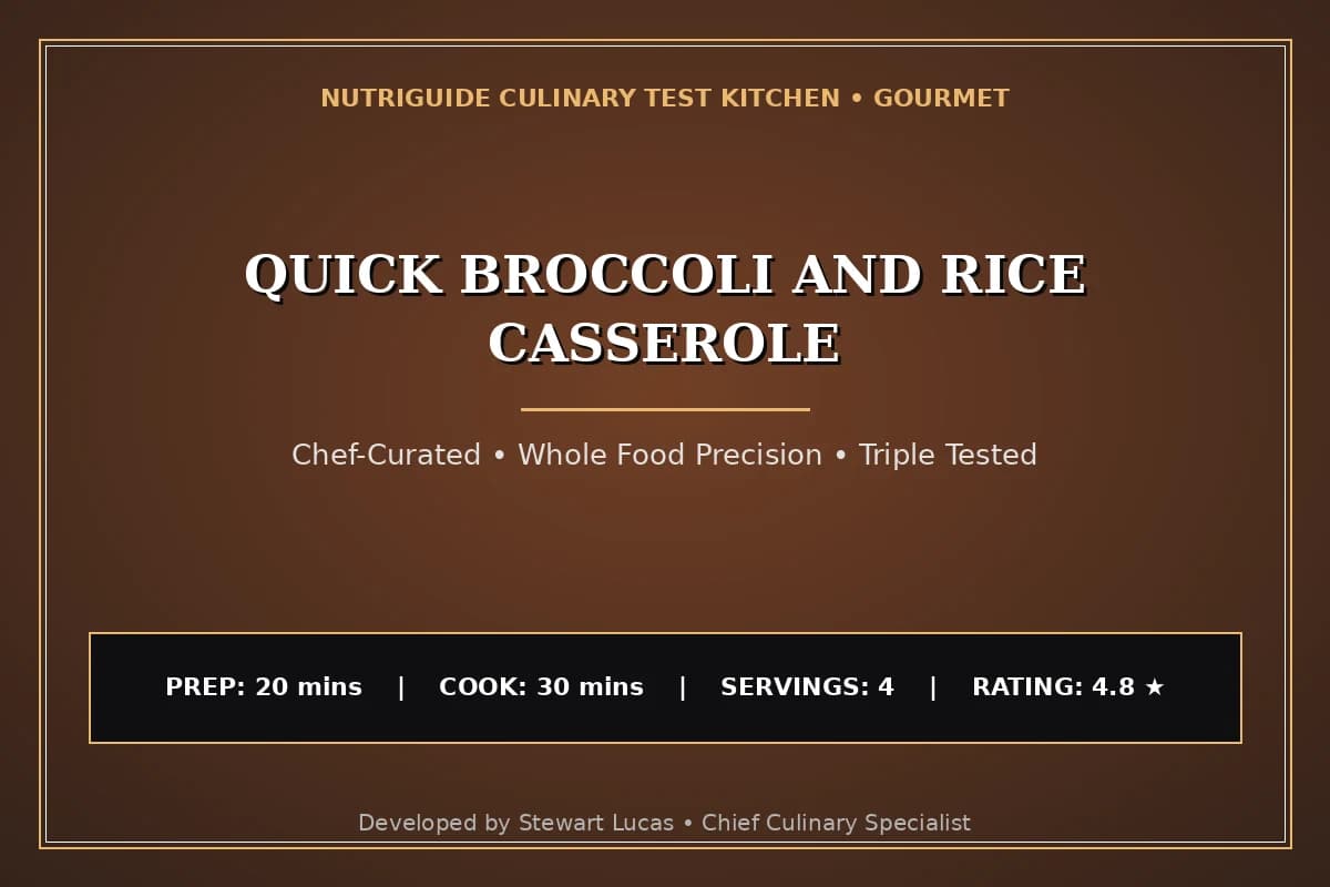 Quick Broccoli And Rice Casserole