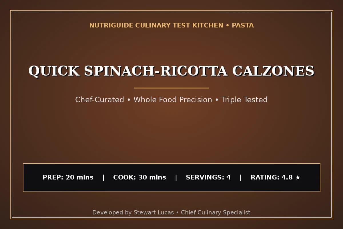 Quick Spinach-Ricotta Calzones