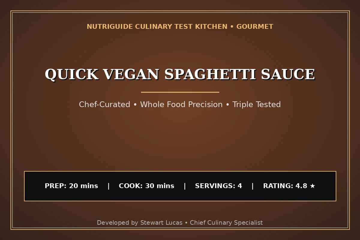 Quick Vegan Spaghetti Sauce