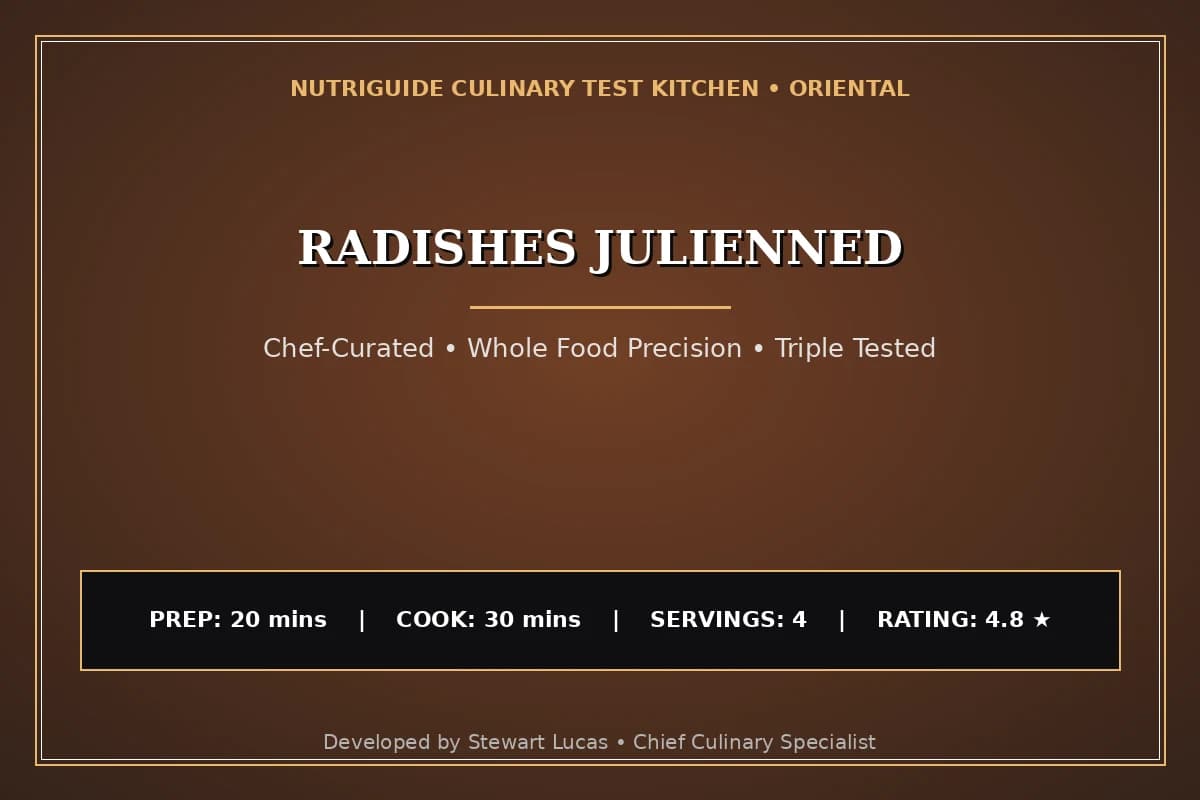 Radishes Julienned