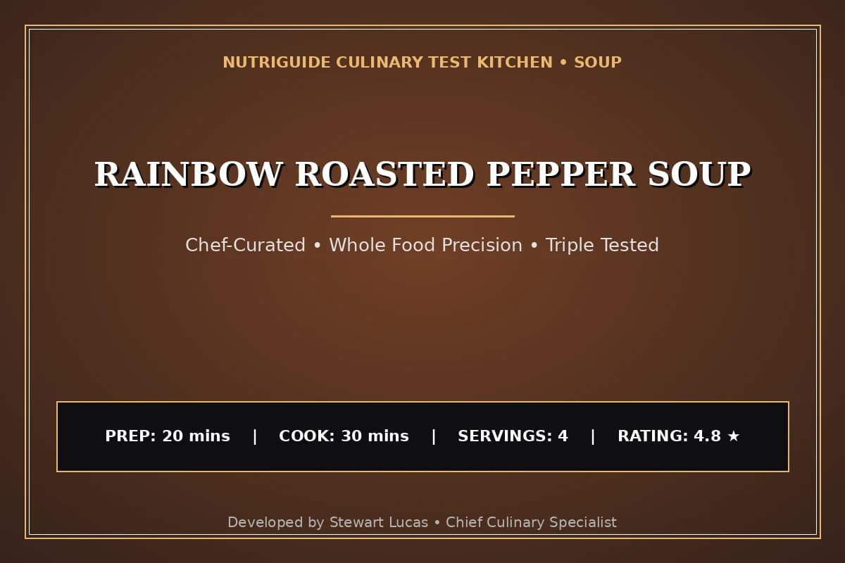 Rainbow Roasted Pepper Soup