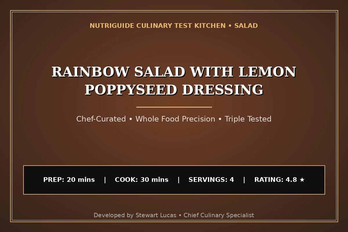 Rainbow Salad With Lemon Poppyseed Dressing